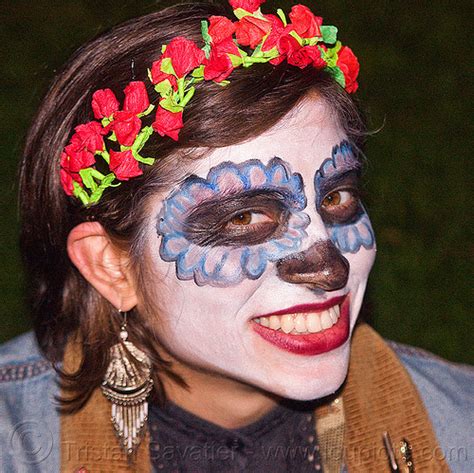 Sugar Skull Makeup Paper Flowers Headband