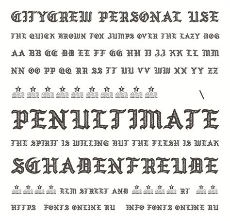 CITYCREW PERSONAL USE шрифт