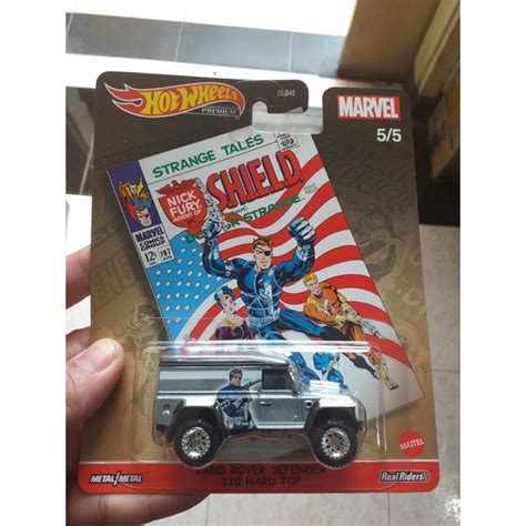 Jual Hot Wheels Premium Marvel Shield Land Rover Defender Hardtop Indonesia Shopee Indonesia