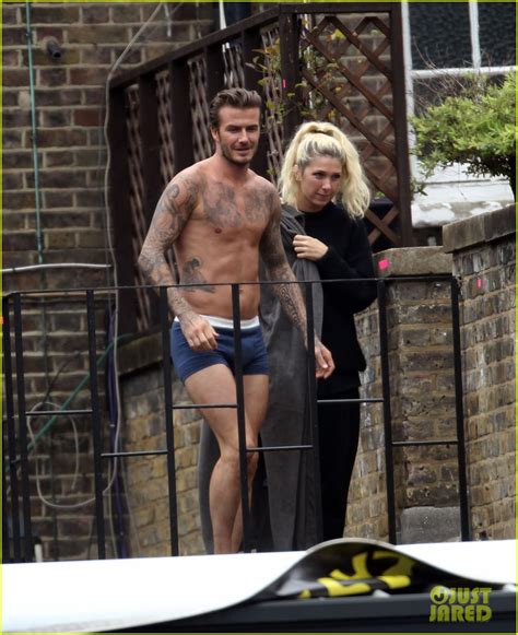 David Beckham Shirtless And Underwear Clad For Aerial Handm Shoot Photo