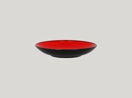 Assiette coupe creuse rond rouge porcelaine vitrifiée Ø 23 cm Fire Rak