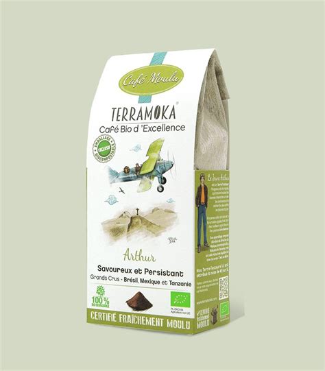 TERRAMOKA Café Bio moulu 100 Arabica en 250g du Mexique Brésil