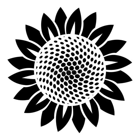 Vector De Contorno De Icono De Girasol Grande Ilustraci N Del Vector