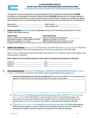 Fillable Online Source Selection Price Reasonableness Justification