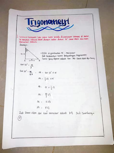 Solution Contoh Soal Dan Pembahasan Trigonometri Studypool