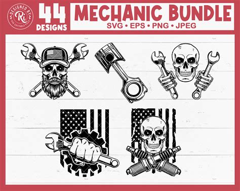 Mechanic Svg Bundle Mechanic Tools Svg Bundle US Skull Etsy