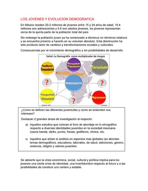 LOS Jovenes Y Evolucion Demografica LOS JOVENES Y EVOLUCION