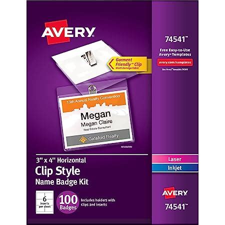 Amazon Avery Name Badges With Lanyards Print Or Write X