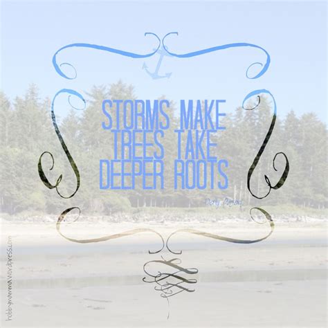 Storms Make Trees Take Deeper Roots Dolly Parton Quote Dolly Parton