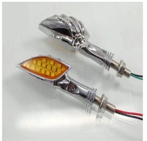 Universal Skull Led Turn Signal Light For Kawasaki Vulcan Classic Vn