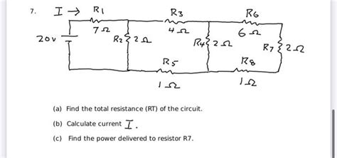 Solved A Find The Total Resistance Rt Of The Circuit Chegg