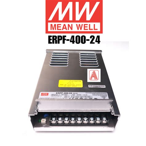 Mean Well Erpf 400 24 24v Power Supply Ac Dc Single Output Power Supply With Pfc Output 24vdc