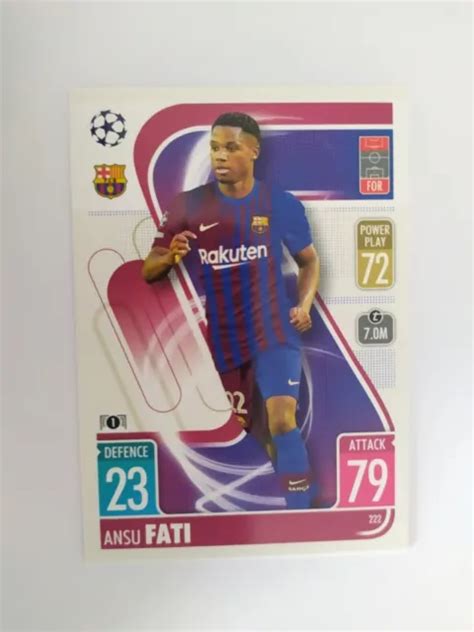 Card Match Attax Champions League Barcelona Ansu Fati N New