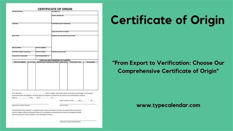 Free Printable Certificate Of Origin Templates Pdf Word Excel