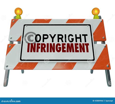 Copyright Infringement Violation Barrier Barricade Construction Stock