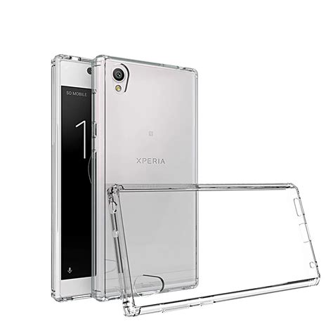 For Sony Xperia L1 Slim Fit Soft TPU Hard PC Back Transparent Case