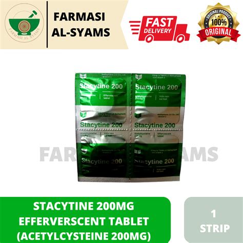 Stacytine Acetylcysteine Mg Nac Efferverscent Tablet Untuk Cair