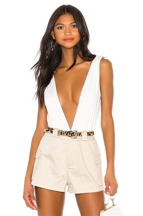 Superdown Elise Bodysuit In White Revolve