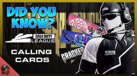 Did You Know Call Of Duty Ep Cdl Calling Cards Youtube