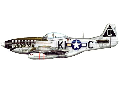 P 51D Mustang Cathy Beloved Wings Tracks Guns