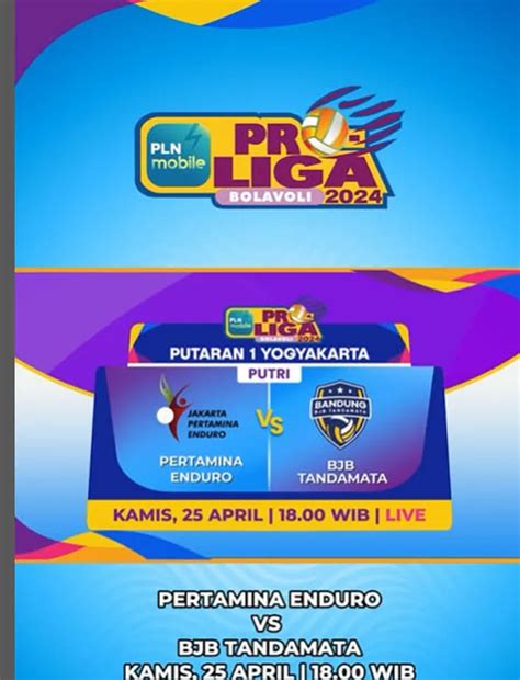 Jadwal MOJI TV Kamis 25 April 2024 Ada Live Tiga Pertandingan Proliga