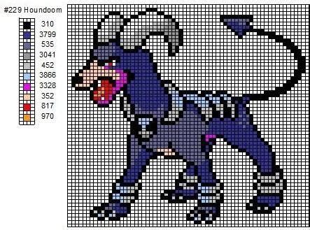 Houndoom By Cdbvulpix On Deviantart Pokemon Cross Stitch Pokemon