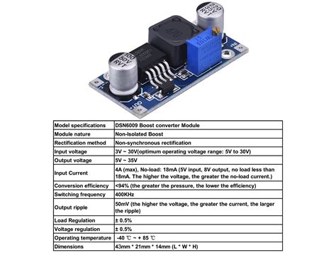 Xl6009 Dc Dc Buck Boost Converter Module Pinout Datasheet 53 Off