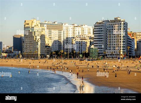 Morocco Tangier Tetouan Region Tangier Municipal Beach Stock Photo