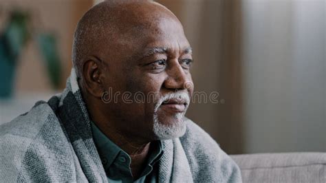 Unhealthy Mature Elderly Grandpa Looking Away In Window Pensive Sick