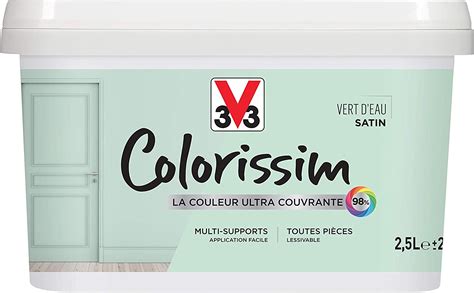 V Peinture Multi Supports Colorissim Sat Vert D Eau Satin L