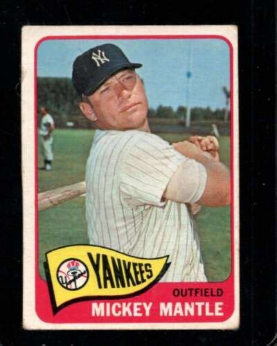 1965 TOPPS 350 MICKEY MANTLE VG YANKEES HOF X102790 EBay