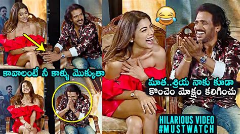 Hilarious Video Upendra Making Fun With Shriya Saran Kabzaa Movie