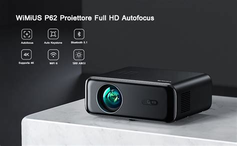 Auto Focus Keystone Proiettore WiFi Bluetooth 500 Ansi 1080P Nativo