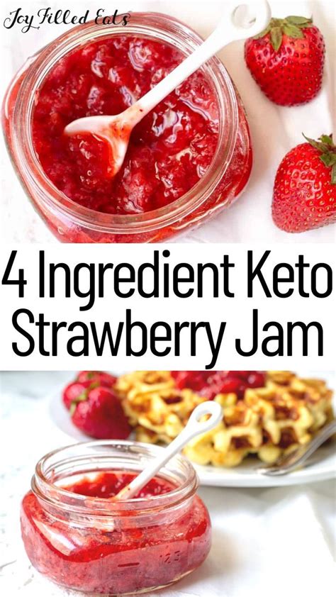 Keto Strawberry Jam Sugar Free Low Carb Gluten Free Dairy Free Thm Fp Keto Recipes