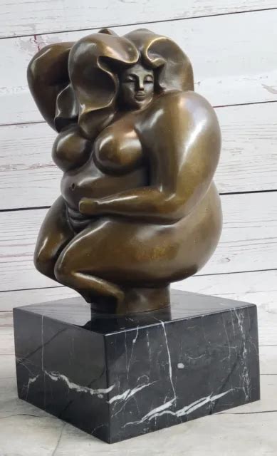 Firmato Originale Milo Un Cubby Nude Woman Bronzo Scultura Tributo A