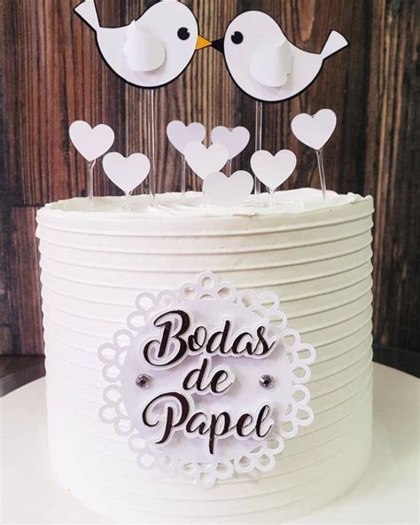 Introduzir 92 Imagem Bolo Bodas De Papel Br Thptnganamst Edu Vn