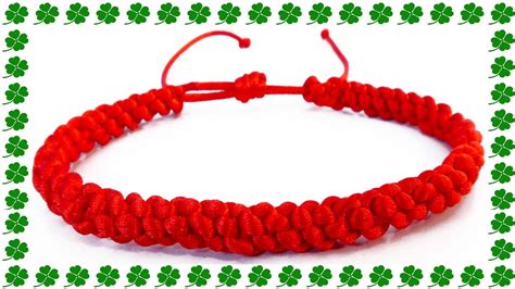 Como Hacer Pulseras De Hilo Con Nudos Pulsera Roja De Suerte Y