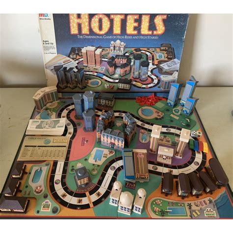 Vintage Hotels Board Game 1987 Milton Bradley Incomplete Read Etsy