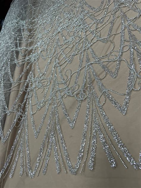 Tule Bordado Premium Nude Claro Pedrarias E Franjas Ht S Tecidos Todo Site Em X