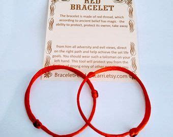 Bracelet Kabbale Rouge Cordon N Uds Coulissants Porte Bonheur Etsy