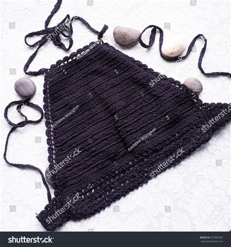 One Crochet Bikini Sexy Woman Wear Foto Stock Shutterstock