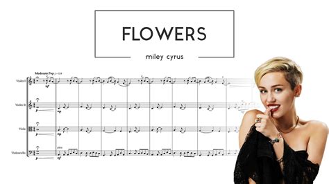 Flowers Miley Cyrus String Quartet Sheet Music Youtube