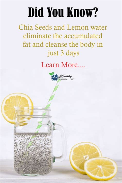 Chia Seeds And Lemon Water Lemon Water Lemon Water Benefits Eating Chia Seeds