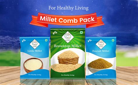 SWASTH Millets Unpolished And Natural Millet Combo Pack Of 3 Browntop