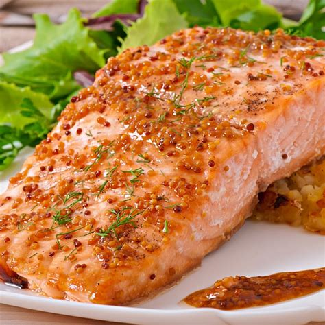 Salmon Glazed With Honey Mustard Recipe