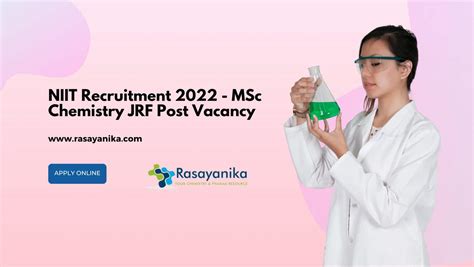 Niit Recruitment Msc Chemistry Jrf Post Vacancy