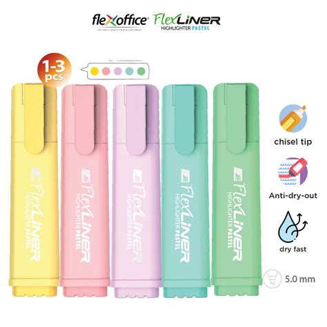 Flexoffice Pastel Highlighters Mm Pc Pcs Opp Fo Hl Creative