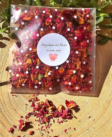 Confettis Fleurs S Ch Es Confetti Mariage Sachet Confetti Personnalis