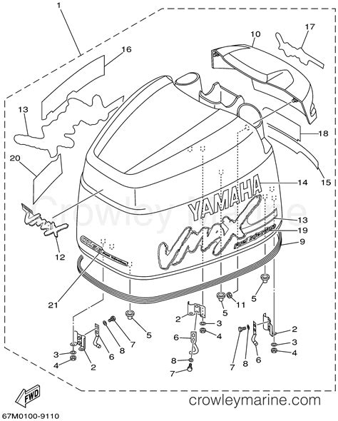 Top Cowling Outboard Hp Dx Tlrx Crowley Marine