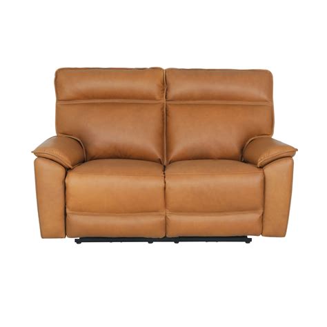 Dillon 2 Seater Leather Recliner Sofa Dakota Light Chestnut Early